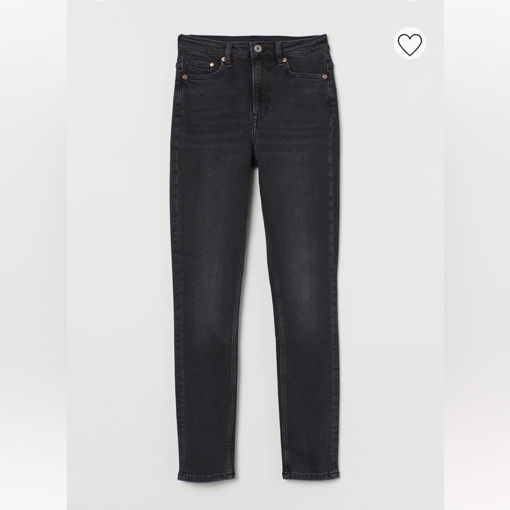 H&M vintage high rise skinny black jeans NWT